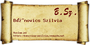 Bánovics Szilvia névjegykártya